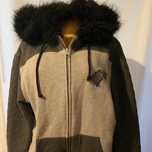 Game of thrones winter is coming fur zip up